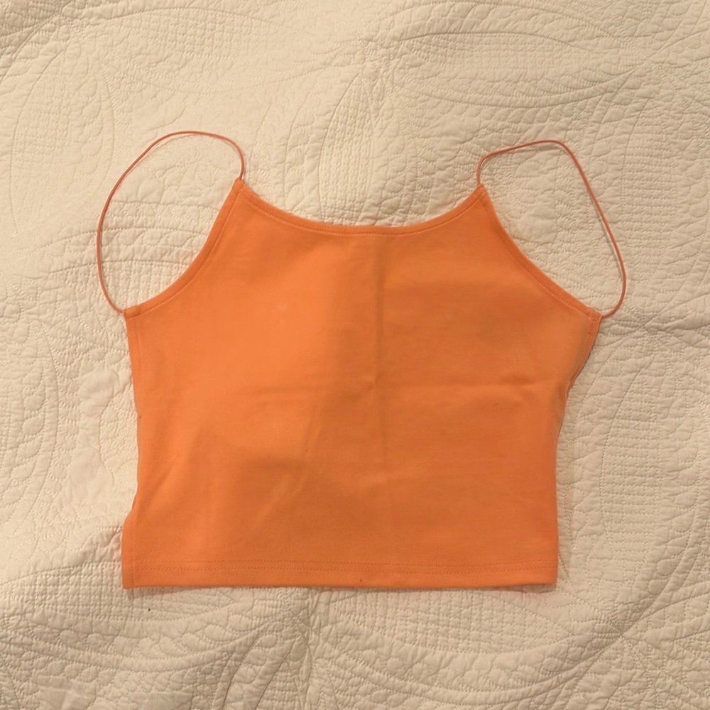 Adika Orange Crop Tank Top